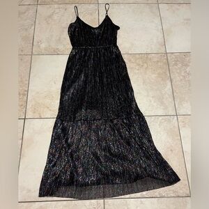 Black multicolor shimmer dress